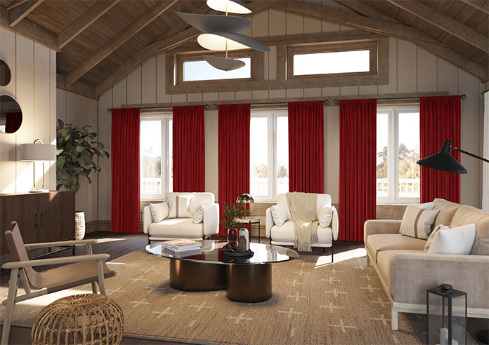 Odessa Velvet, Scarlet - Made to Measure Curtains - Image 7